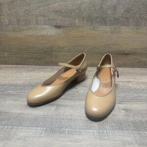 Angelo Luzio (Bloch Brand) Tan Block Heel Performance Shoe Women's Size 9